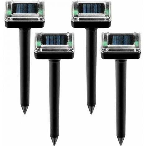 4 répulsifs solaires à ultrasons pour taupes, répulsifs solaires pour souris en extérieur, répulsifs étanches pour taupes en extérieur, pour jardin et pelouse