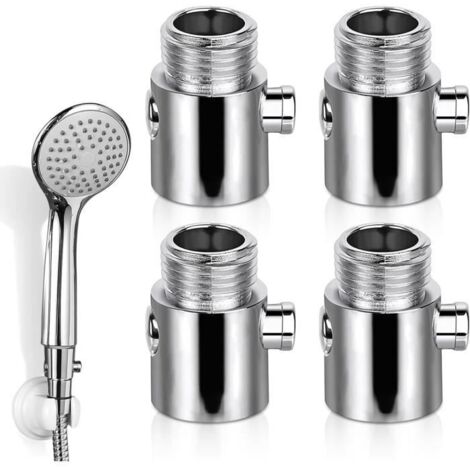 4 robinets d'arrêt pour pommeau de douche,limiteur de débit douche chromé pour économiser l'eau dans la salle de bain et la douche