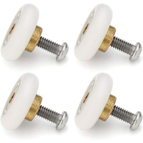 4 rodillos para mampara de ducha, ruedas de nailon y cobre para puertas corredizas de baño, accesorios para cabinas de ducha.