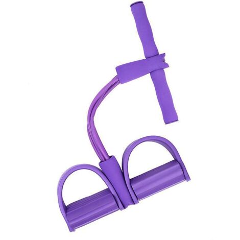 4-Rohr-Zugseil, Pedalwiderstandsband, elastisches Band für Sitzübungen, Griffzugband, Fitnessgerät, Nacken