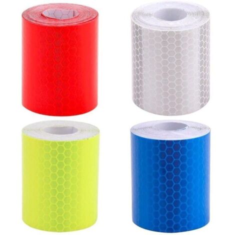 4 Rollen reflektierendes Klebeband, Sicherheitswarnband, Sicherheitsmarkierungsband