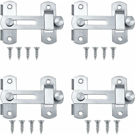 4-Rollen-Vorhängeschloss, 7,6 cm Schiebe-Vorhängeschloss, Türschloss aus Edelstahl, Türschloss, Torschloss, Garten- und Fensterschloss
