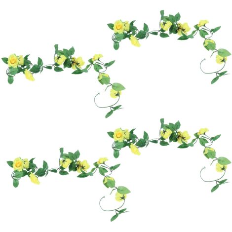 4 Roses Artificielles Vives pour Décoration de Mariage, Fête et Maison - DIY