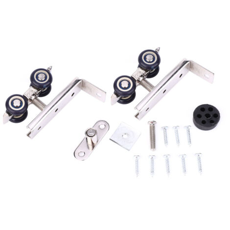 4 Roues Coulissantes Silencieuses en Acier Inoxydable pour Portes en Bois - Quincaillerie Meuble