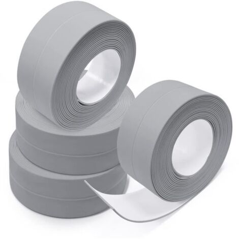 4 Rouleaux Bande Etancheite Imperméable, Ruban de Calfeutrage Auto-adhésive pour Salle de Bain Cuisine Baignoire Coin Mural[43]