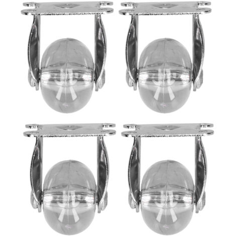 4 roulettes industrielles transparentes robustes pour équipement lourd, accessoire de roulement durable
