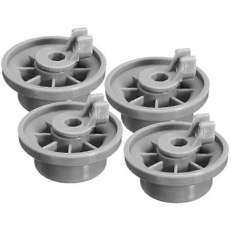 4 roulettes pour panier inférieur de lave-vaisselle Bosch, Neff et Siemens, grises, référence 165314gray