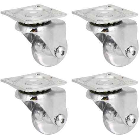 4 roulettes universelles pivotantes à 360 degrés pour armoire, chaise de bureau, poulie, chariot, roulette directionnelle 35