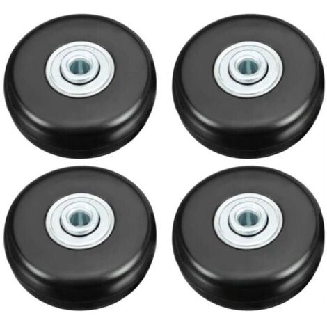 4 ruedas de 50 mm para equipaje, ruedas giratorias universales de goma resistentes, ruedas de repuesto para transporte, para equipaje, bolso, mochila y viaje
