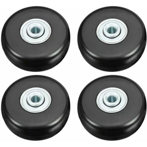 4 ruedas para maletas, resistentes, de 50 mm, de goma silenciosa, universales, de repuesto para maletas y equipaje.