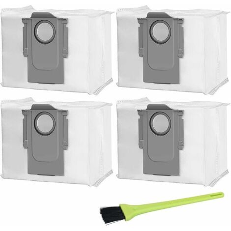 4 Sacs pour Roborock Roborock S7 MaxV Ultra /S7 pro Ultra/ Q7 Max+/Q7 Max+ Plus/ Q7 Max / Q5+,  Sacs à Poussière d'Aspirateur Accessoires pour--