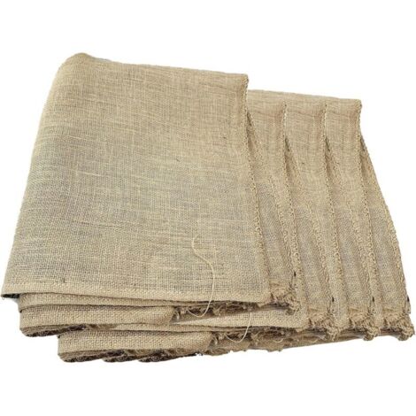 4 Sacs Toile Jute Brut 60 cm x 100 cm Stockage Organisé Graines Légumes Racines Transport Marché