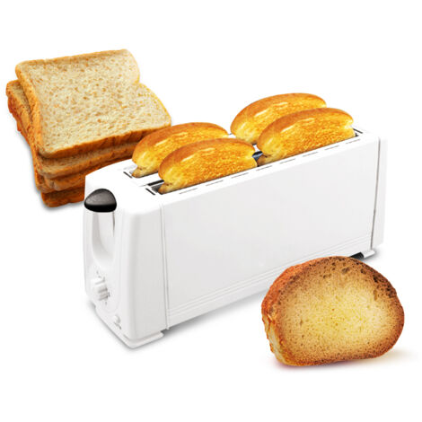 4-Scheiben-Toaster 220 V EU – Professioneller weißer ABS-Toaster für Sandwiches und Familienfrühstück