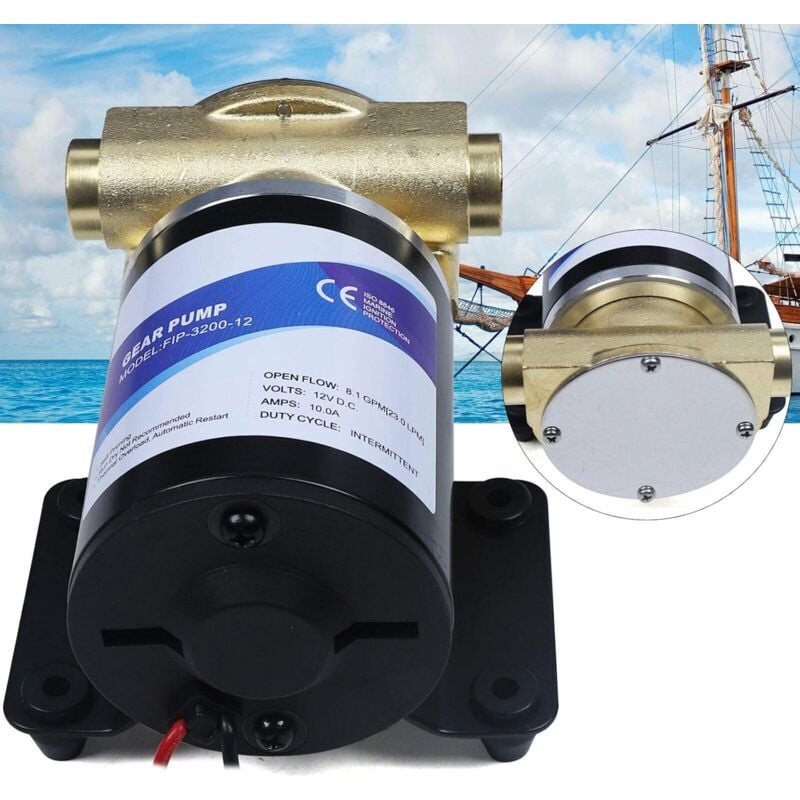 Senderpick - Pompe de cale auto-amorçante, pompe de lavage de pont, pompe de cale 12 v, pompe à eau, pompe submersible 23 L/min, pompe de puits,