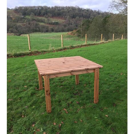 4 Seat Square Dining Table - W120 x D120 x H80 - Fully Assembled