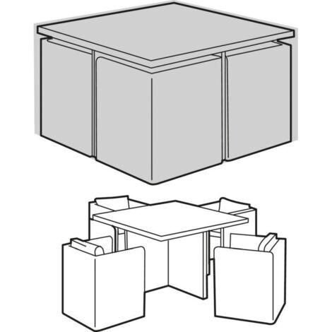 4 Seater Medium Cube Set Cover - Super Tough Polyethylene - W3634