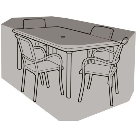 4 Seater Rectangular Table & Chairs Cover - Premium - W1408