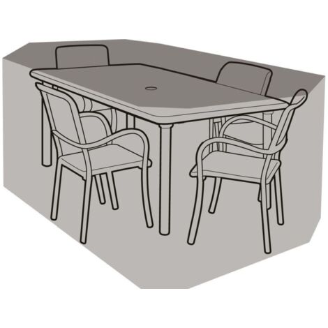 4 Seater Rectangular Table & Chairs Cover - Super Tough - W1204