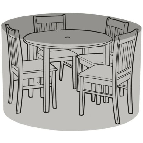 4 Seater Round Table & Chairs Cover - Super Tough - W1192