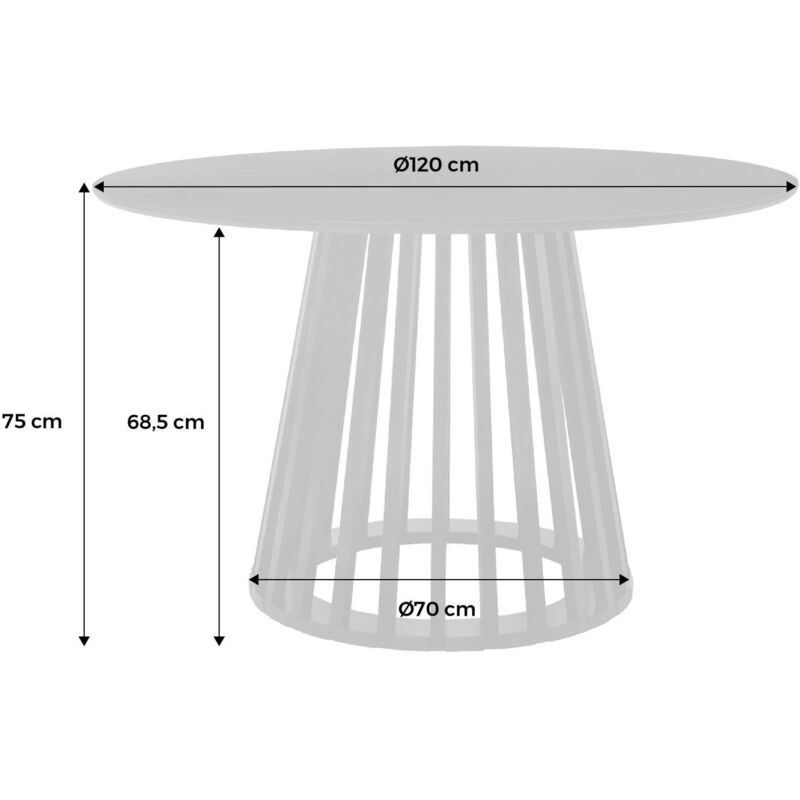 Sweeek 4-seater Wooden-effect Dining Table With Spruce Legs, Clara, Walnut, 120x120x75 Cm