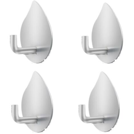 4 selbstklebende Haken, Edelstahlhaken, rostfrei, wasserdicht, kein Bohren erforderlich, für Schlafzimmer/Schlafzimmer