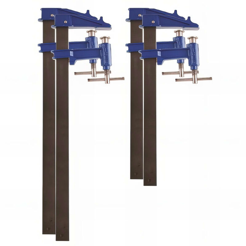 4 serre-joints à pompe 35 x 8 mm - 2 x l. 100 cm, 2 x l. 120 cm de type f - 99982 Piher