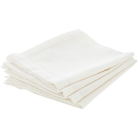 4 Serviettes de table blanc