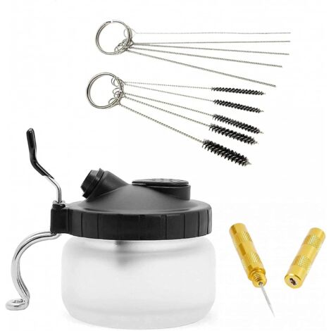 4 SET aérographe pistolet lavage nettoyage outils aiguille buse pinceau manique de nettoyage pour vitres