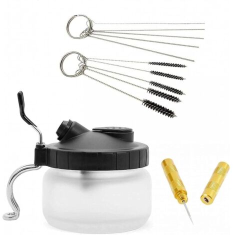 4 SET aérographe pistolet lavage nettoyage outils aiguille buse pinceau manique de nettoyage pour vitres