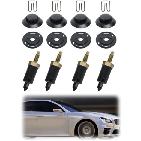 4 Set Fixations Support Couvre Moteur 2.0 HDI pour Citroen Berlingo C4 C5 Xantia Xsara 206 306 307 406 607 806 Expert Peu-geot 0137F6 13711 Clips Boulons Noir