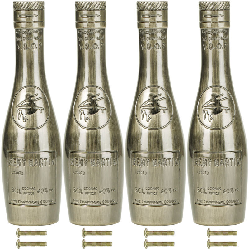 4 Set Poignée De Porte Rétro En Alliage De Zinc Bouteille De Vin Forme Armoire Placard Tiroir Tirer PoignéeAntique Bronze