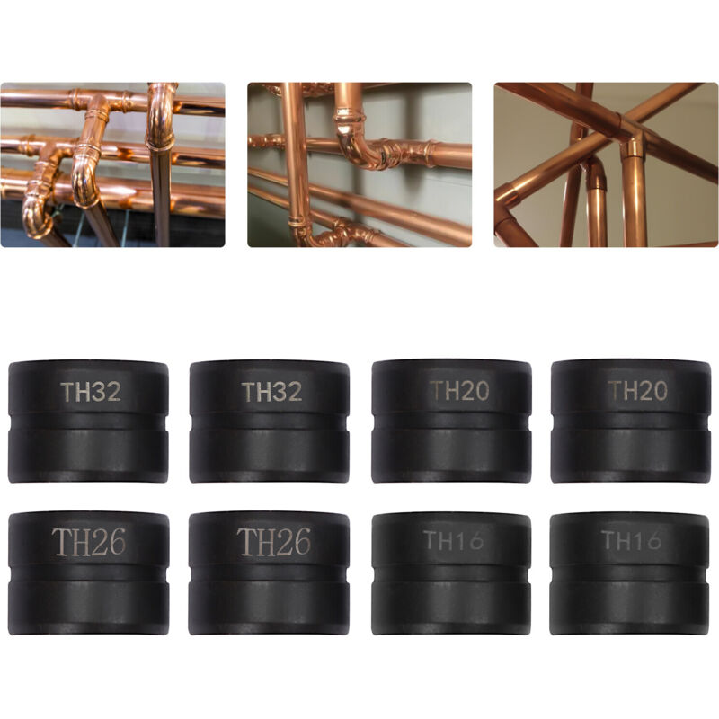 Gojoy - 4 Set TH16/20/26/Inserts de sertissage de 32 mm, Mâchoires de sertissage pour outil de sertissage de tuyaux en acier Cr45