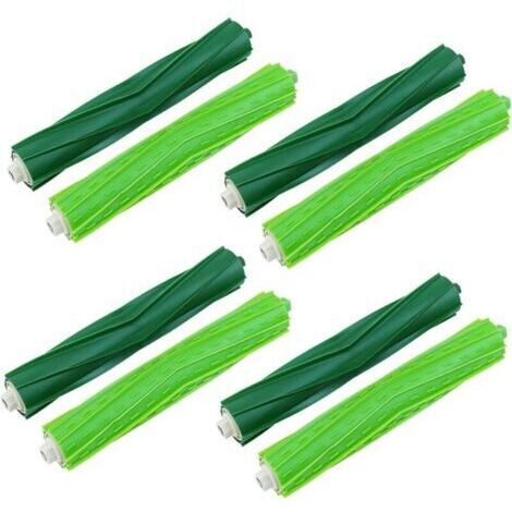 4 Sets Brosse Pièces de Rechange Accessoire pour iRobot I & E & J Series, Brosses Accessoires pour Roomba i7 i7+ i3 i3+ i4 i4+ i6 i6+ i8 i8+ j7 j7+ E5 E6 E7, 4 Brosses en Caoutchouc