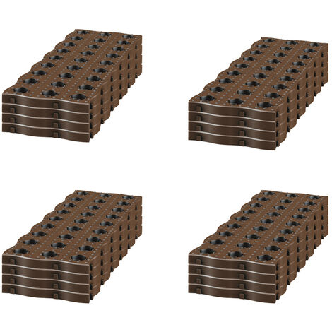 4 sets de dalle de potager - Graf - 995211 - marron