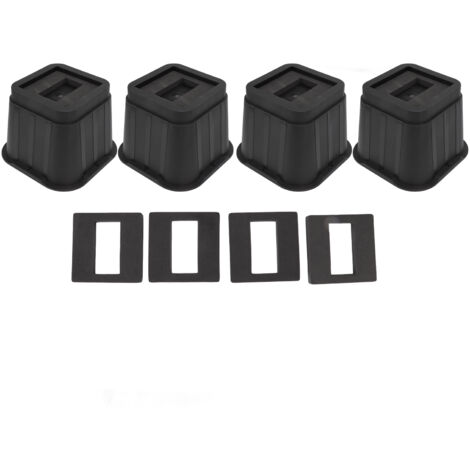 4 Sets Furniture Risers Rubber Antislip 4 Inch Bed Risers for Storage Desk Sofa Chair Washing Machine