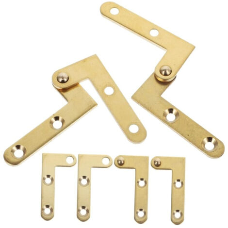 4 Sets obere und untere Drehtürscharniere, drehbare Türbeschläge, verdeckte Türscharniere, 360-Grad-Türscharniere