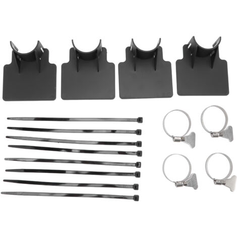 4 Sets Swimming Pool Pipe Holder Prevent Pipe Slip Cable Ties Stainless Steel Hose Clamp Swimming Pool Hose Holder Black