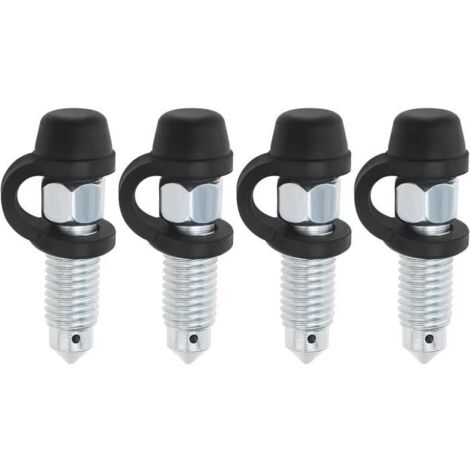 4 sets Vis de Purge d'étrier Frein de Moto Vis de Mamelon de Purge M7x1mm avec Capuchon Anti-poussière Compatible avec Suzuki