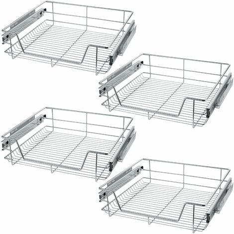 4 Sliding wire baskets with drawer slides - sliding wire ...