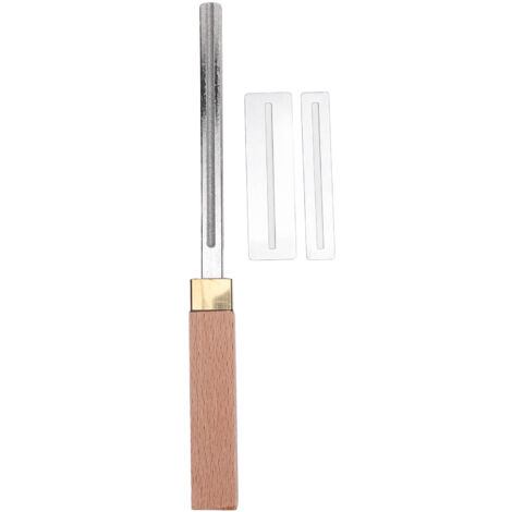 4 Slots Fret File Square Wood Handle Guitar Fret Crowning File 1mm 2mm 3mm 4mm with 2 Protective Plates