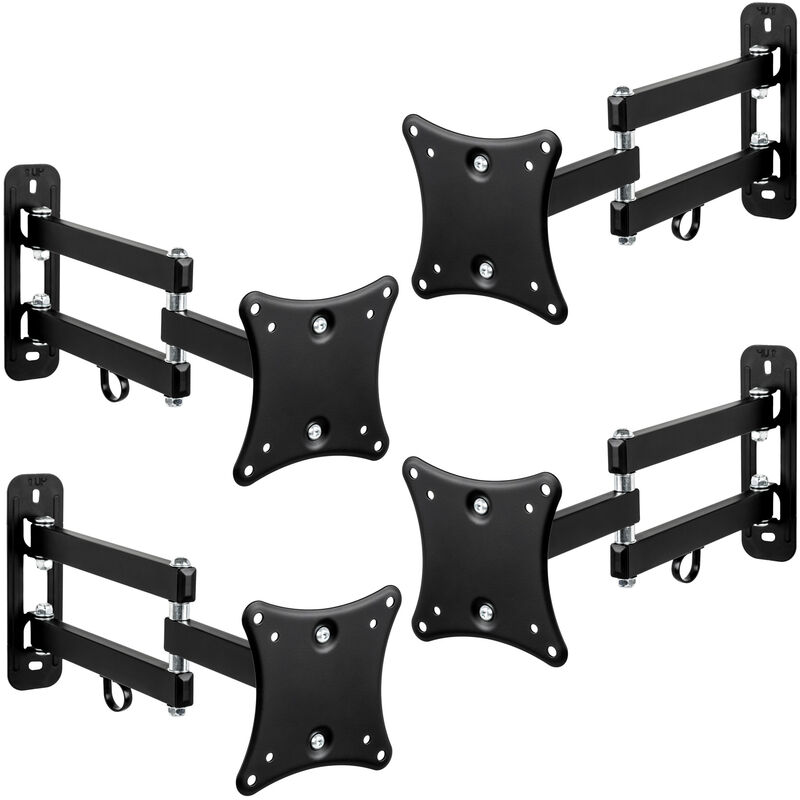 

4 soportes de pared para monitores de 10-24″ (25-61cm) inclinables y orientables - soporte para pantalla VESA, base para monitor plano de televisión