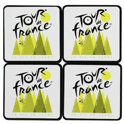 4 sous verres LA VIE EN JAUNE - TOUR DE FRANCE