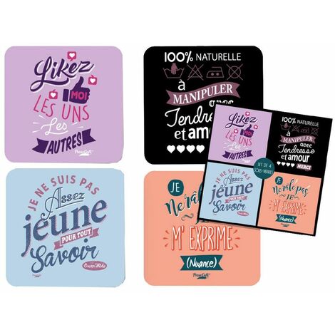 4 sous verres Likez