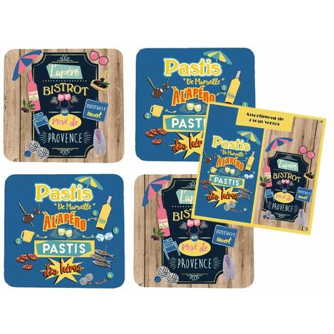 4 sous verres Marseille