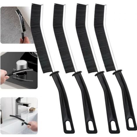 4 Spazzole per Pulizia Fessure con Setole Rigide ideale per bagno piastrelle doccia