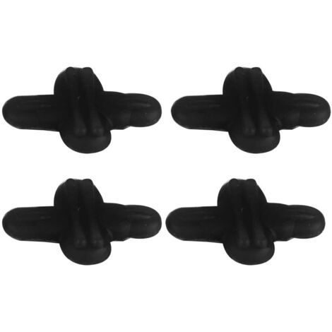 4 Stabilisateurs d'arc en caoutchouc pour réduire les vibrations et le bruit - Noir (Lot de 4)