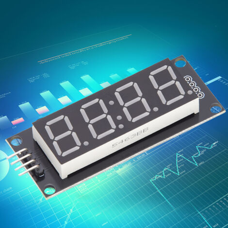 4-stellige 7-Segment-LED-Röhrenanzeige, Arduino-kompatibel mit TM1637-Bibliothek, Rot
