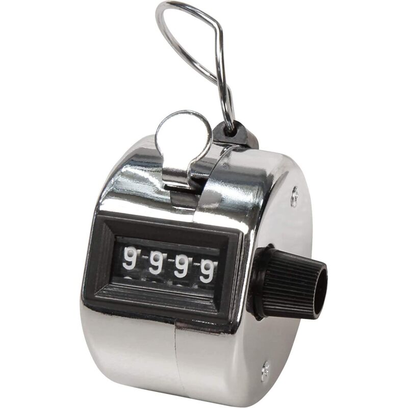 Image of 4-stelliger mechanischer Mengenzähler ohne Batteriebetrieb - Metallgehäuse mit Fingerring
