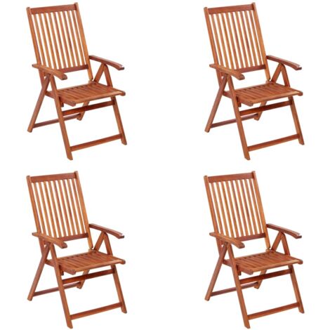 4 Stk. Klappbare Gartenstühle,Faltbare Gartenstühle,Klappstuhl Massivholz Akazie BZRBD819742