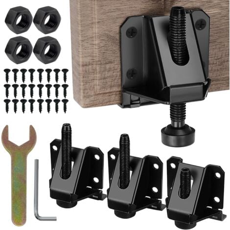 PETITES ECREVISSES 4 STK Schwerlast Möbelfüße Nivellierer MöBel Leveler Einstellbare FüßE Set mit Schrauben Nivellierfüße für Schrank Tische Regale Schwarz